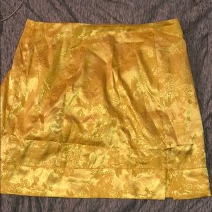 Satin mini skirt
